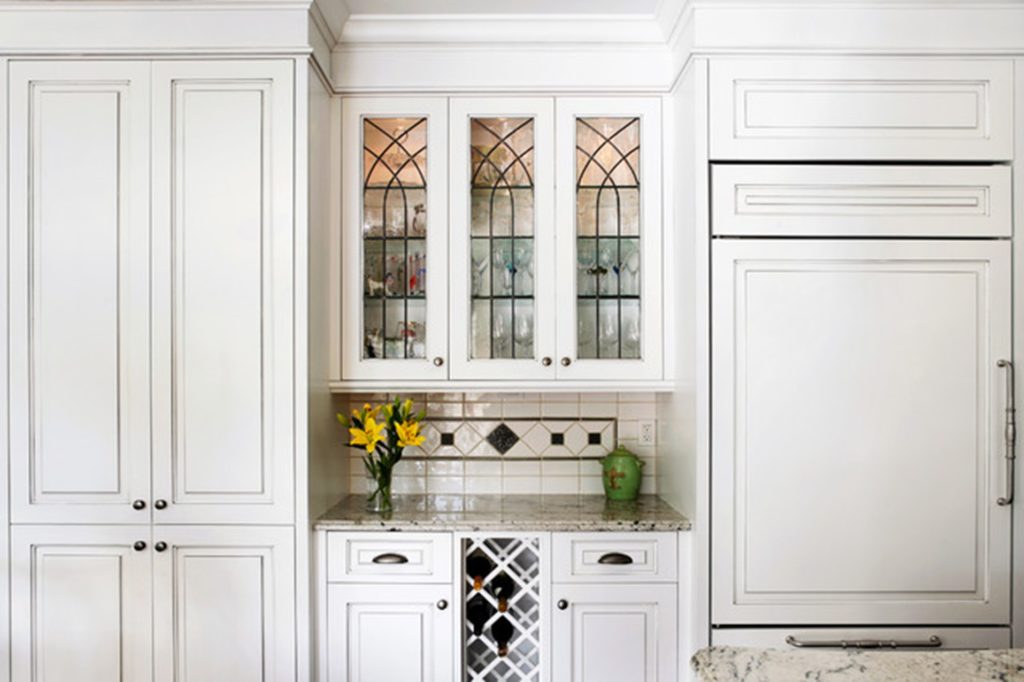 Leaded Glass Kitchen Cabinets