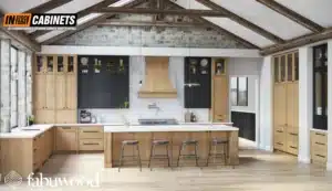 oak-cabinets-marble-countertop-full-height-backsplash-rustic-kitchen
