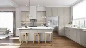 white-shaker-kitchen-cabinets-island