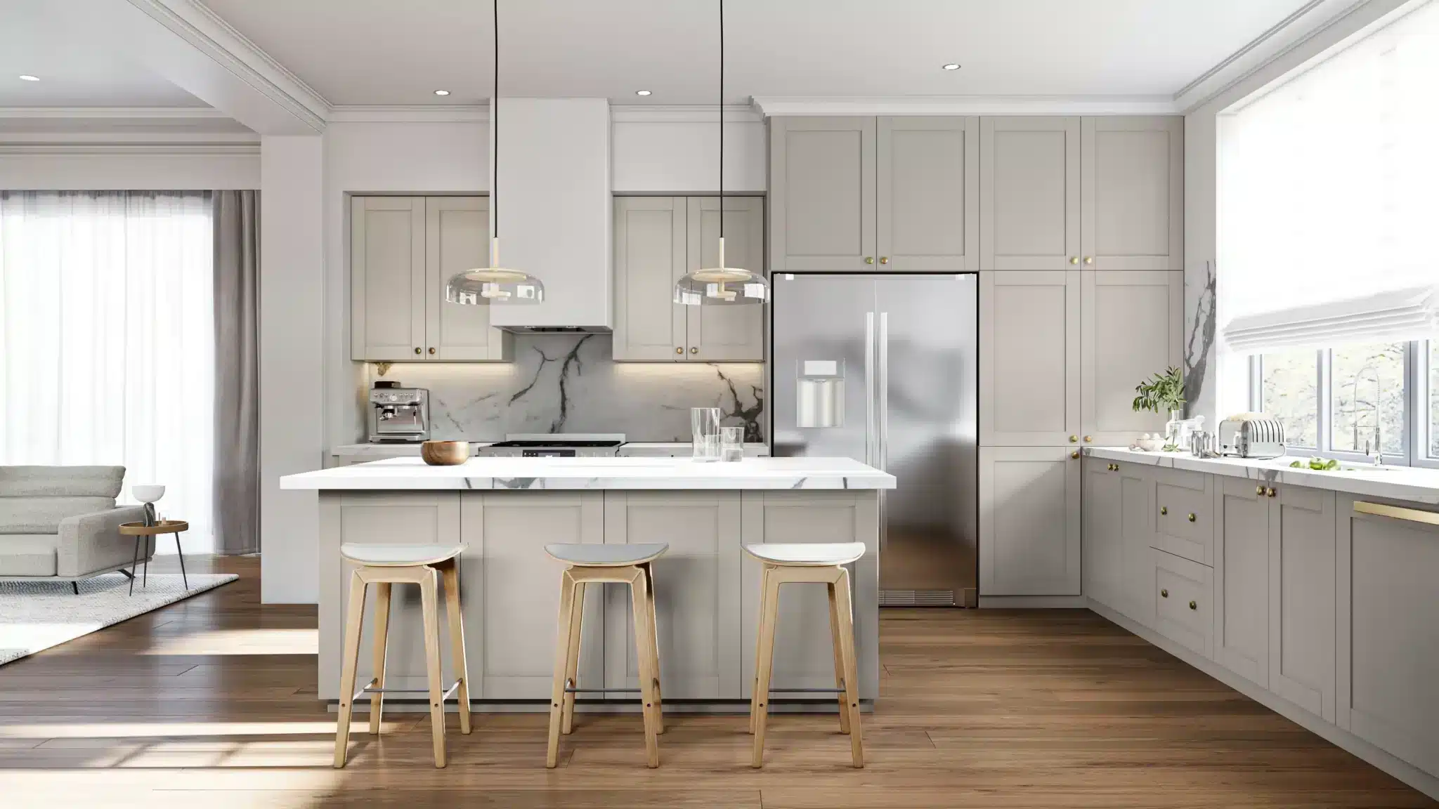 white-shaker-kitchen-cabinets-island-scaled