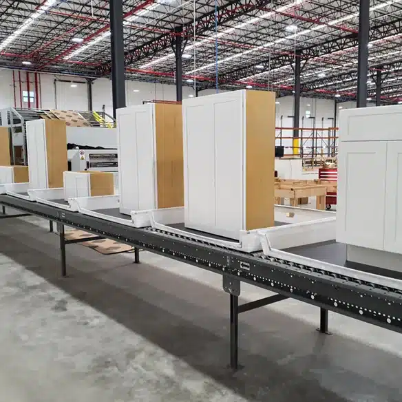 How Fabuwood Cabinets Are Made fabuwood-assembled-cabinet-boxes-conveyor